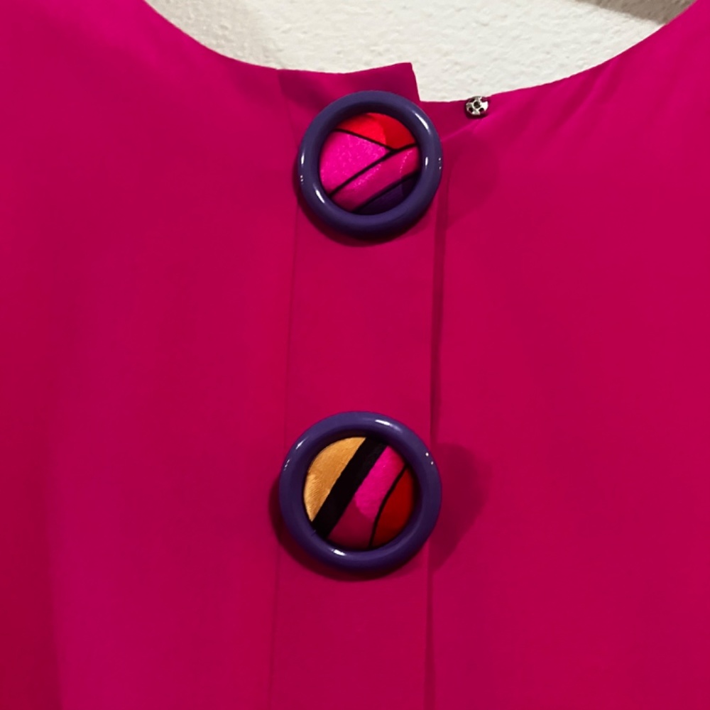 Papell Pucci inspired 100% silk fuchsba Barbie doll pink.Yes - Picture 7 of 11